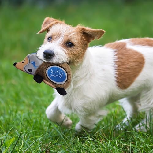NFL Detroit Lions Plush Hedgehog Toy for Dogs & Cats, Cool Soft Pet Toy for Fun and Interactive Play, Dog Chew Toy with Squeaker, Licensed Hot Pet Toy - color: Detroit Lions