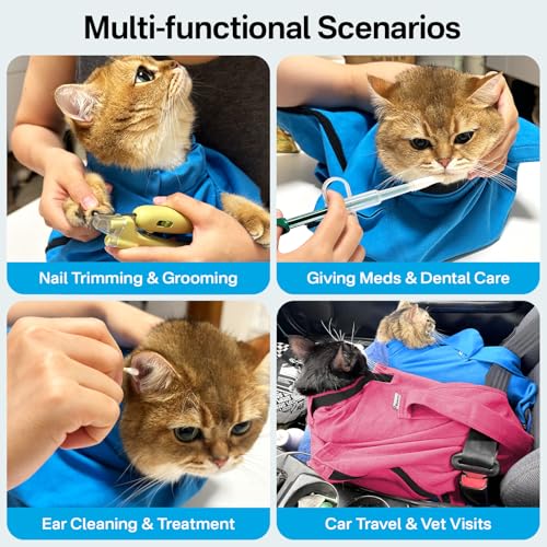 Cat Carrier Pouch, Soft Cat Bag Carrier for Bonding & Stress-Free Vet Visits, Cozy Cat Pouch Carriers to Comfort and Cuddle Your Kitty, for Medium & Small Cats, Black - color: Black