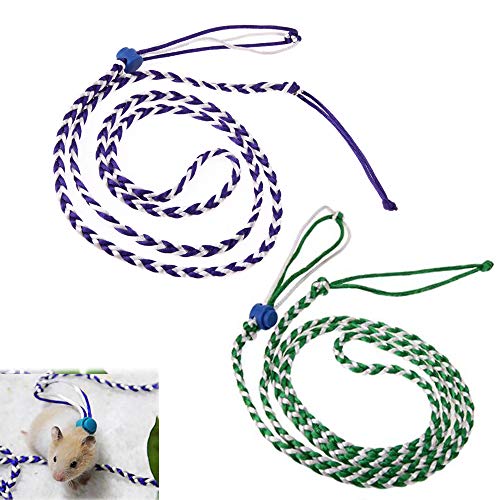 COLIBROX Adjustable Hamster Leash Harness for Rats Ferret Mouse Squirrel Small Animal Pack of 2 COLIBROX