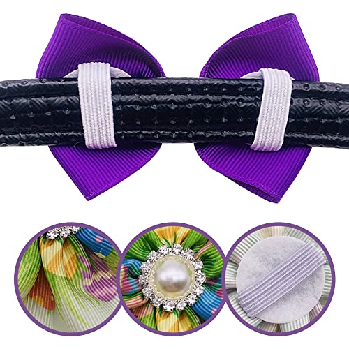 PET SHOW 4pcs Small Dogs Collar Flowers and Bows Charms For Festival Holiday Party Cats Rabbits Slides on Collars Leashes Puppies Medium Dog Collar Attachment - color: Easter-4pcs