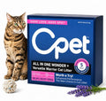 OPET Tofu & Bentonite Mixed Cat Litter 18LB, Lavender Scented Clumping Litter for Multi-Cat Homes, Fast Strong Clumping, 99.9% Dust Free & Low Tracking Cat Litter, High Absorbency Odor Control