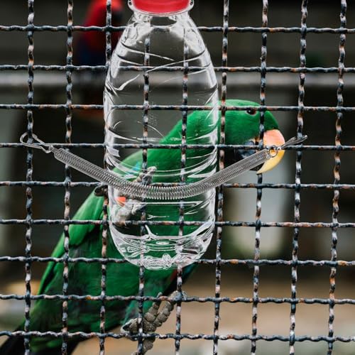 10 Pcs Extension Spring with 2 Clips for Rabbit Water Bottles Metal Wire Cage Accessories for Small Animal Water Bottles, Rabbit/Hamster/Guinea Pig Dispenser Holder, Drinking Supplies (3.1 inch/8 cm)