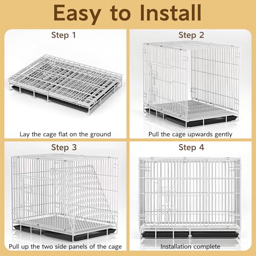 Small Animal Cage Indoor, Hamster Cage with Water Bottle & Food Bowl & Washable Small Nest, Guinea Pig Cage for Ferret, Chinchilla, Bunny, Kitten, Hedgehog, Squirrel, Rat, Rabbit