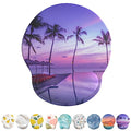 Mouse Pad with Wrist Rest, Comfortable Computer Mousepad with Gel Wrist Support Smooth Surface and Non-Slip PU Base for Pain Relief, Laptop, Office & Home (Mauve Twilight) - color: 04Mauve Twilight