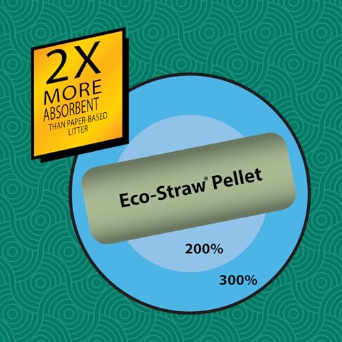 Oxbow Eco Straw Rabbit Litter Pellets, Bunny & Ferret Litter, USA, 20 lb | Wheat Straw Pellet Litter, Low Dust, Rabbits, Bunnies, Ferrets, Guinea Pigs, Cats, Odor Control, Scoopable, Highly Absorbent