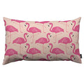 HOSNYE Flamingos Throw Pillow Cover Pink Flamingos Seamless Pattern Linen Fabric for Couch Bed Sofa Car Waist Cushion Cover 12 x 20 inch Pillow Case - color: Throwpillowcoversa107, size: 20" x 12" (Pack of 1)
