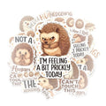 12pcs-3in Hedgehog Stickers, Funny Hedgehog Stickers, Cute Hedgehogs Sticker, Funny Hedgehugs Decals Waterproof, Cute Animal, Pet Decal Gifts Hedgehogs Lovers for Laptop Water Bottle Scrapbook - size: 3in