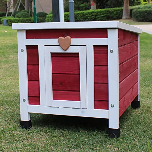 Rockever Outdoor Cat House, Rabbit Hutch Outdoor Indoor Bunny Cage | Waterproof Cat Houses For Outdoor Cats, Wooden Small Pet House And Habitats, Openable Roof