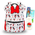 Disney Minnie Mouse Backpack for Girls School Bundle w/ 16" Bookbag + More | Large Durable Minnie School Bag w/ Front Zip Pocket Plus Water Bottle, Bookmark, More - Minnie Mouse School Supplies