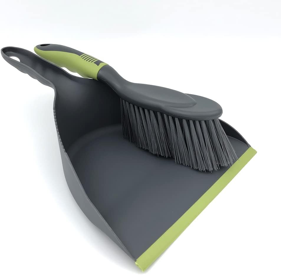 Dust Pan Broom Dustpan Brush - Dust Pans with Brush, Hand Broom and Dustpan Set, Handheld Broom and Dustpan Set, Used to Clean Floors, Tables, Animal Cages, PET Fiber Bristles (3pcs) - size: 3 count