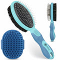 AKC Double-Sided Dog Grooming Brush, Bristle & Pin, Dogs & Cats | Soft bristles and stainless steel pins remove tangles, shedding and loose fur for all coat types. - style: 2-Sided ProBrush
