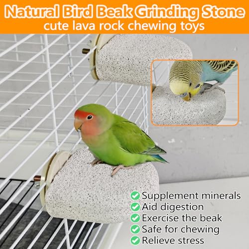 4Pack Bird Perch Stands Parrot Beak Grinding Stone Platform,Grey-S | Parakeet Foot Claws Trimmer,Calcium Perch Climbing Chewing Toys for Small Medium Birds Cockatiel Conure Lovebird Budgie - color: 4Pack Grey | S