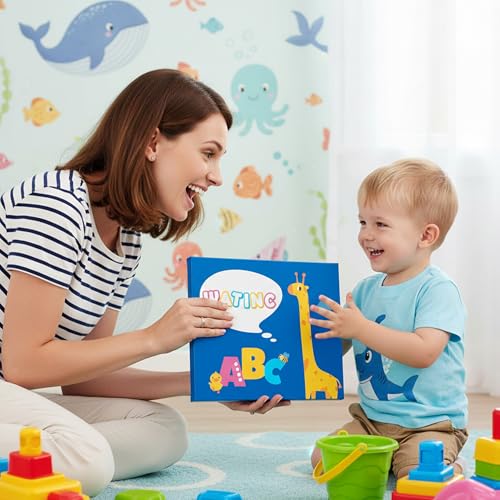 WATINC Travel Felt Board Story Set - 25PCS Portable Felt Board Educational Birthday Gift for Boy Girl Toddler, Under the Sea Storytelling Preschool Early Learning Interactive Play Kit (Ocean Animals) - style: Ocean Animals