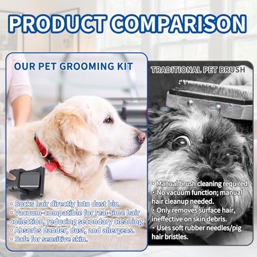 Pet Grooming Kit Compatible with Dyson V7 V8 V10 V11 V15 Vacuum Cleaner | Flexible Extension Hose Mattress Tool Stiff Brush Soft Bristle and Flexible Crevice Tool for Home Cleaning - color: Pet Grooming Kit Suitable for Small Breed Dogs or Cat