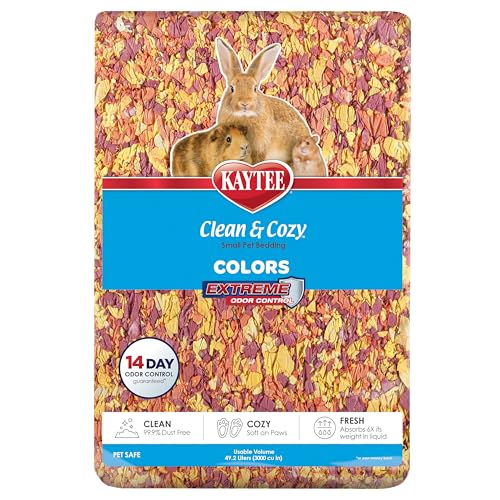 Kaytee Clean & Cozy Colors, Small Animal Bedding with Extreme Odor Control, Sunset 49.2 Liters - color: Sunset, size: 49.2 Liter