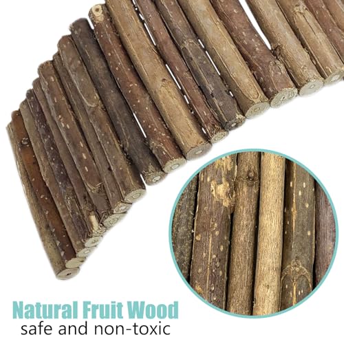 Tfwadmx Wooden Hamster Bridge, Extra Large Small Animal Bendy Bridge Tunnel Hut Hideout Ladder Hideaway Climbing Chew Toy for Gerbil Guinea Pig Chinchilla Rabbit Ferret Hedgehog Rat Gerbil