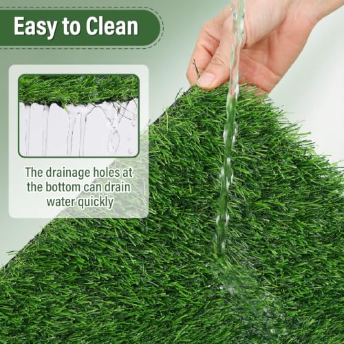 8 PCS Chicken Nesting Pads 12''x12''washable nesting pads for chicken coop | Artificial Grass Box Liners for Laying Eggs Green and Light Brown Chicken Bedding for Nesting Box Pets Garden Indoor Outdoor - size: 8 PCS