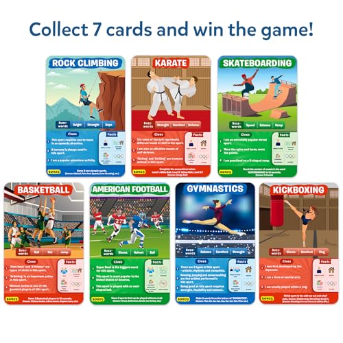 Skillmatics Guess in 10 Trivia Card Game – Sports, Gift for Boys & Girls | Educational Trivia Cards, Family Game Night, Travel Toy, Board Game, Screen-Free Fun, Kids Ages 6, 7, 8, 9 and Up - style: 7. Sports