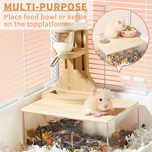 kathson Hamster Sand Bath Box Transparent Acrylic Small Animals Shower Bathtub Guinea Pigs Digging Sand Container Cage Accessories for Lemmings Gerbil Mice Hedgehog Chinchilla (Rectangle) - size: Large - Rectangle