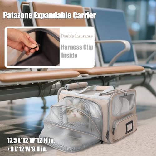 Small Dogs Carrier Airline Approved Soft Cat Carriers Stylish Expandable Pets Carriers Puppies Kitties Cage,Ventilated,Rabbit Bunny Small Animals Travel Outdoor Khaki Color - color: Khaki