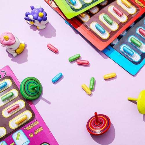 Gejoy 8 Pack Water Growing Capsules for Kids Water Animals Capsules Magic Dinosaur Unicorn Sea Creature Bath Toys for Party Cognition Sponge Pills Bath Expanding Foam (Animal)