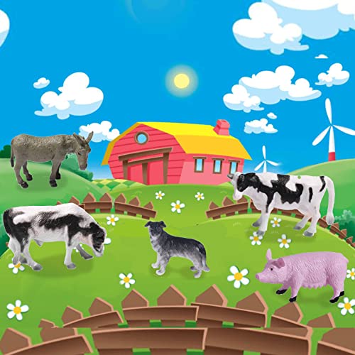 15 Pcs Mini Figures Toys Realistic Farm Animal Figurines, Plastic Learning Educational Playset Animal Themed Party Supplies Cake Topper Ornaments for Easter Egg Birthday Christmas - size: 15 Pcs Small Figurines