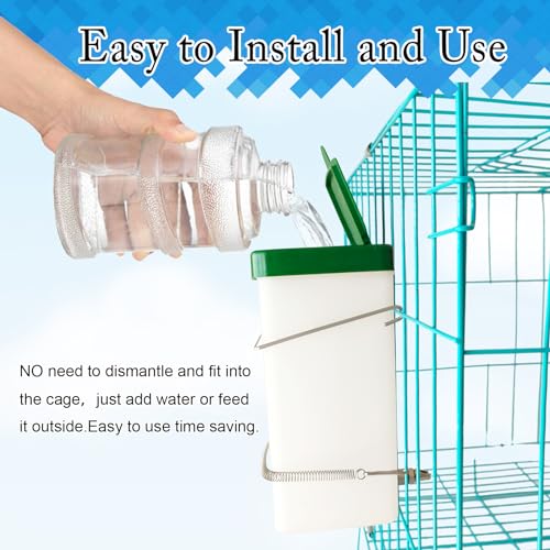 32oz No-Drip Rabbit Waterer Stainless Steel Nipple for Small Animal Rabbit Waterer for Small Pet/Bunny/Ferret/Hamster/Guinea Pig (1L) (cy-tzwsq, xbh1)