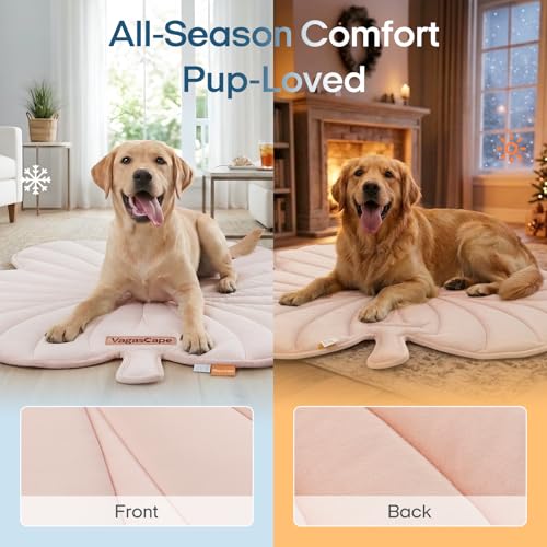 Dog Cooling Mat Washable Pet Cooling Mat, Self Cooling Mat for Dogs Large | 47" x 45", Thick Portable Foldable Cooling Pad for Indoor Outdoor, Crate, Travel, Camping and Beach - color: Pink, size: Large