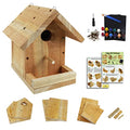 DIY Birdhouse Kit with Paint Set - Kids' Wood Craft Kits - Make a Bird House Kit for Kids - DIY Woodcraft Building Projects for Kids and Adults- STEM Teaching Tools