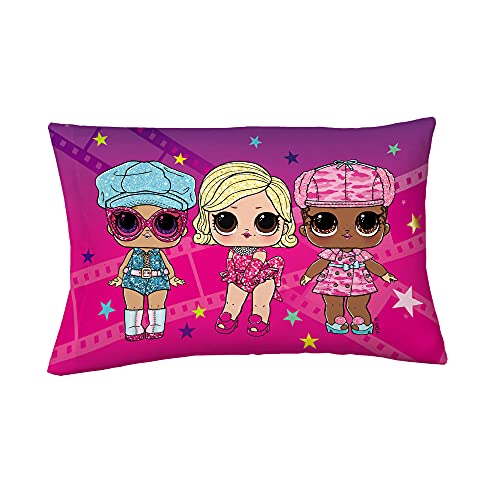 Franco Kids Bedding Super Soft Microfiber Reversible Pillowcase, 20 in x 30 in, LOL Surprise - color: Lol Surprise