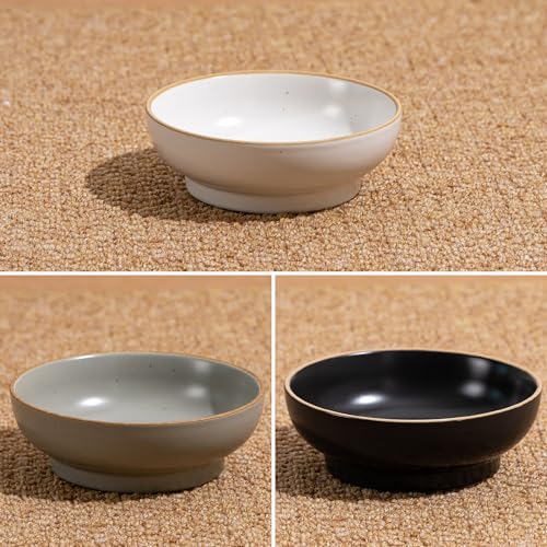 Cat Bowl, Ceramic Small Pet Bowl Pack of 3, Dishwash Safe Pet Food and Water Bowl Dishes for Small Dog, Fat Faced Cat, Kitten, Rabbits Puppy Birds(Safe Food-Grade Ceramic), White - color: White