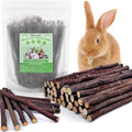 Bissap Apple Sticks for Rabbits, Natural Bunny Chew Toys and Treats for Chinchilla Guinea Pig Hamster Gerbil Small Animals Pet Apple Wood Stick Toys Teeth Grinding (230g/8.1oz) - size: 8.1 Ounce (Pack of 1)