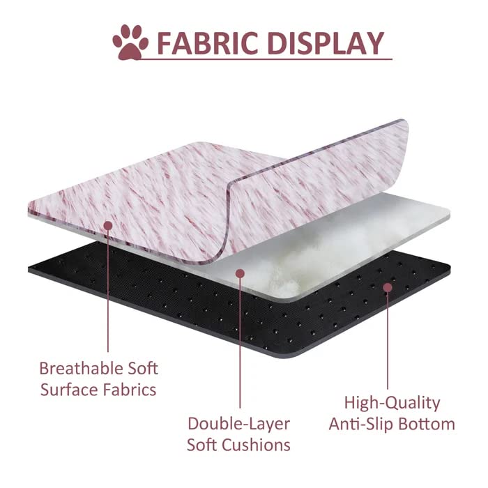 Round Fluffy Hooded Cat Bed Cave, Anti-Anxiety Cave Bed with Blanket | Hooded Cat Bed Cave, Cozy Cuddler Luxury Puppy Pet Bed, Anti-Slip Bottom and Machine Washable - color: Pink, size: Large