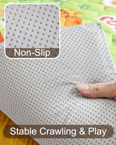 Foam Baby Play Mat, 50x50 Playpen Mat with Removable Cover | Machine Washable Cover, Thicken Cushioning Playmats for Baby, Non-Slip Bottom, Easy to Clean for Infants, Farm - color: Farm, size: 50" X 50"