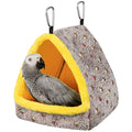 MEWTOGO Large Winter Warm Bird Nest House with Support Board for Cage | Comfortable Bird Bed with Mat, Hanging Hammock Hut Gift, for Macaws African Grey Amazon Parrots, 9"D x 9"W x 10.4"H - size: Large