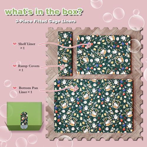 Ferret Cage Liner for Ferret Nation & Critter Nation Cage | Washable Bedding, Leakproof Cage Accessories for Ferrets, Chinchillas, Rats & Other Small Animals(Single Unit combo) - style: Single Unit combo