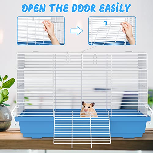 Hamster cage for Hamsters, Gerbils, mice, Rats, Small Guinea Pigs and Other Small Animals. - color: Blue, size: Medium