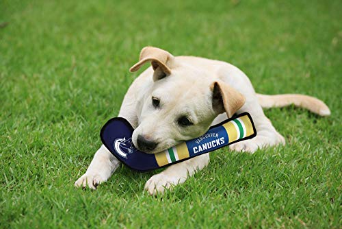 Pets First NHL Vancouver Canucks Stick Toy for Dogs & Cats. Play Hockey with Your Pet with This Licensed Dog Tough Toy Reward! - color: Vancouver Canucks, style: NHL Dog Tug Toy