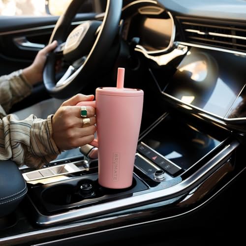 BrüMate Era 20 oz Tumbler with Handle and Straw | 100% Leakproof Insulated Tumbler with Lid and Straw | Made of Stainless Steel | Cup Holder Friendly Base | 20oz (Java) - color: Java, size: 20oz