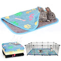 YUEPET 3 Pack Waterproof Guinea Pig Blankets, Fleece Cage Liners, L | Guinea Pig Fleece Cage Liners, Waterproof Backing, Machine Washable, Soft Fleece Surface, 48 x 24 in - color: Blue+yellow+black, size: L-48"×24"