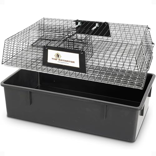 Rugged Ranch Ratinator Large Dual Door Live Rat & Mouse Trap Metal Cage | Humane Multi-Catch Rodent Control for Indoor or Outdoor Use, Reusable Catch and Release Wire Cage for Rats and Mice - color: Rat, size: 1 Pack
