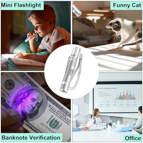 TBTeek Cat Toy, Rechargeable, 3 Light Mode & 5 Adjustable Patterns(3 Pack) | Portable Interactive Kitten Pet Dog Cat Mouse Toy for Fun Chase Play Exercise - size: 3pcs red light