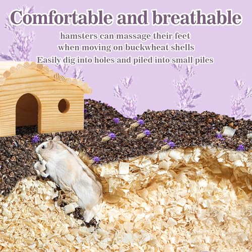 Sukh 10.5oz Hamster Rabbit Bedding Mate - Natural Flower Herb Bedding Mix | Small Animal Cage Blend for Guinea Pig Bedding, Gerbil, Chinchilla Habitat Decor, Nesting Areas, Cage Refresh and Supplies