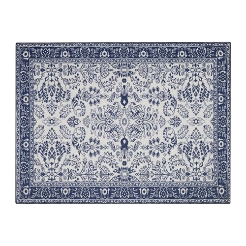 Lovewag Cat Litter Mat, Litter Box Mat, Indigo Garden, 36x48, 2 Pack | Washable litter mat cover, kitty litter mat & cat mat for litter box, litter trapping mat, prevents tracking, multi-cat - color: Indigo Garden, size: 36x48 inches (Pack of 2)