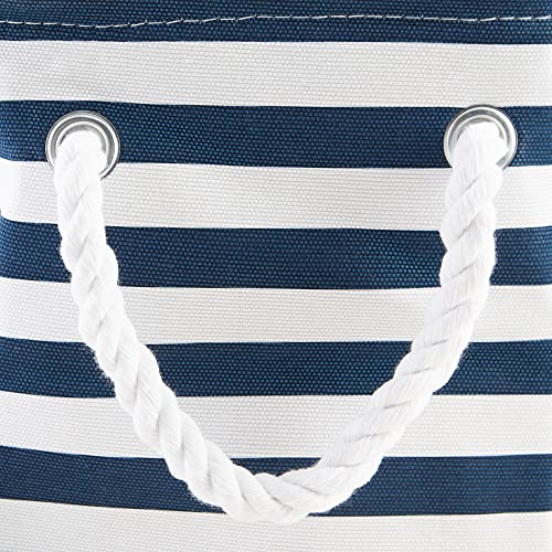 Bone Dry Pet Storage Collection Striped Paw Patch Bin, Small Rectangle, Navy - color: Navy, size: Small Rectangle