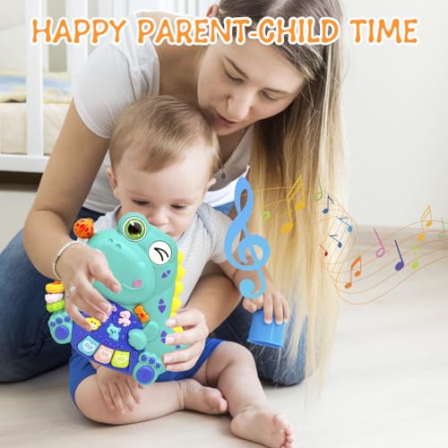 Baby Musical Toys for 1 Year Old Boy Girl, Light Up Music Developmental Learning Toy for Toddlers , Tummy Time Toy12 - 18 Months, Baby Birthday Gift (Dinosaur) - color: Dinosaur
