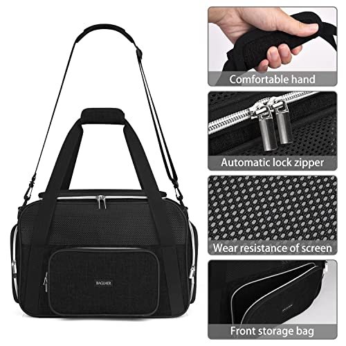 BAGLHER Pet Travel Carrier, Cat Carriers Dog Carrier for Small Medium Cats Dogs Puppies, Airline Approved Small Dog Carrier Soft Sided, Collapsible Puppy Carrier. Black - color: Black