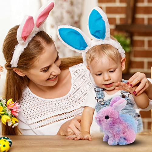 Easfan Pink Jumping Bunny Interactive Talking Plush Toy for Kids | Hopping singing shaking, electronic animated pet, Easter Christmas birthday gift, for girls toddlers - style: Bunny