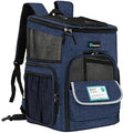 PetAmi Dog Backpack Carrier, Airline Approved 4-Way Entry Cat Backpack Carrier, Ventilated Mesh, Collapsible Pet Carrier for Small Puppy, Kitten, Hiking, Travel Car, Vet, up to 18 lbs, Navy Blue - color: Navy