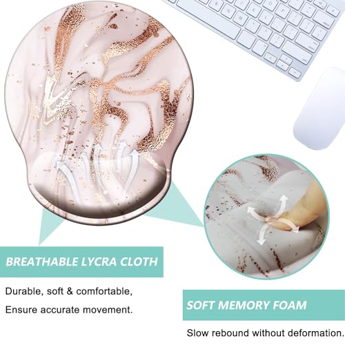 Mouse Pad with Wrist Support, Ergonomic Mouse Pad with Memory Foam Wrist Rest Cushion, Non-Slip Rubber Base Gaming Mice Pad for Home Office Computer Laptop, Beach - color: M32-Beach